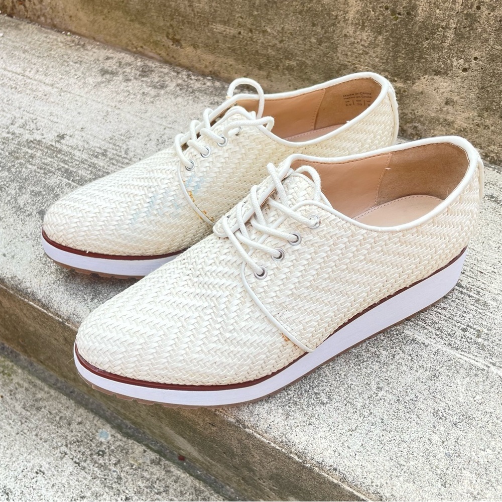 Aldo Cream Platform Women’s Shoes with Quilted Texture Size US 8.5 EUR 39 CM 25